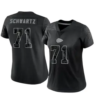 Limited Women's Mitchell Schwartz Kansas City Chiefs Nike Reflective Jersey - Black