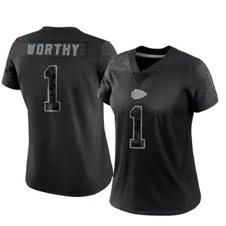 Limited Women's Xavier Worthy Kansas City Chiefs Nike Reflective Jersey - Black