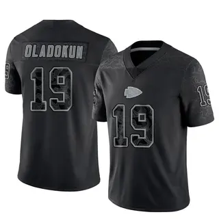 Limited Youth Chris Oladokun Kansas City Chiefs Nike Reflective Jersey - Black