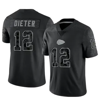 Limited Youth Gehrig Dieter Kansas City Chiefs Nike Reflective Jersey - Black