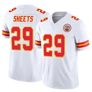 Limited Youth Kyle Sheets Kansas City Chiefs Nike Vapor F.U.S.E. Jersey - White