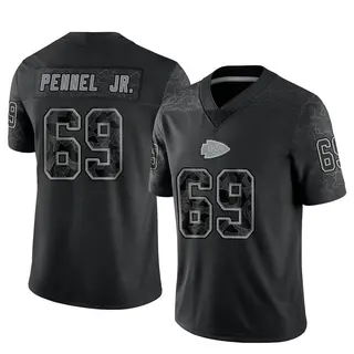 Limited Youth Mike Pennel Jr. Kansas City Chiefs Nike Reflective Jersey - Black